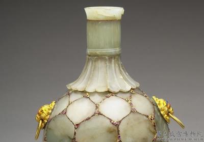 图片[2]-Jade large round urn with inlay, Mughal Empire-China Archive